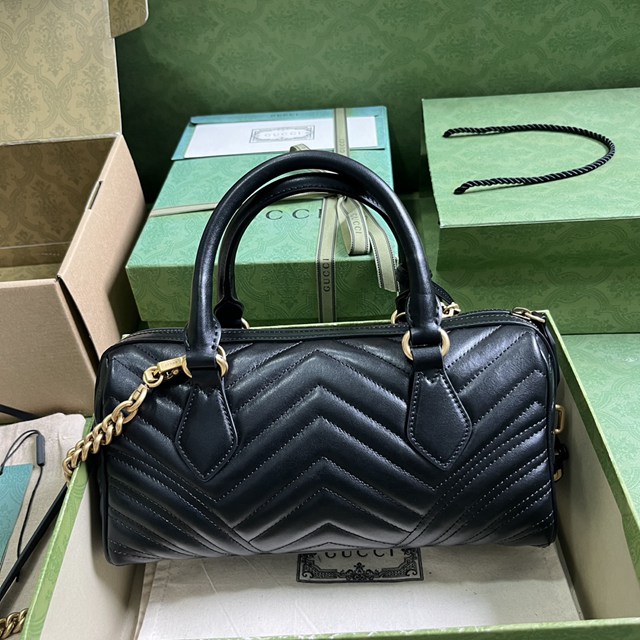 gucci專櫃新款原廠皮女包 古馳Marmont系列小號手提包 jcp2096